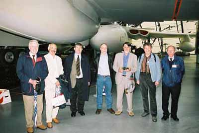 left to right: Tony O'Sullivan, William Rudling, Terry Imvie, Chris Tubb, Sydney Jordan, Sandy Morrison and Pat the Museum Guide
